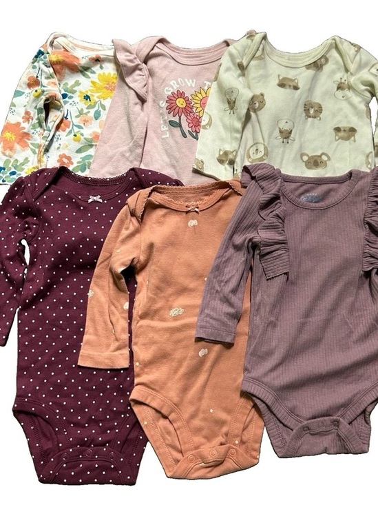 jumping beans Other - Baby Girl Long Sleeve Bodysuits Floral Polka Dots Size 3-6 Months